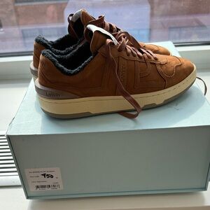 Lanvin Men's Tan Sneakers with Black Accents